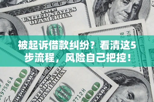 济南被起诉借款纠纷？看清这5步流程，风险自己把控！